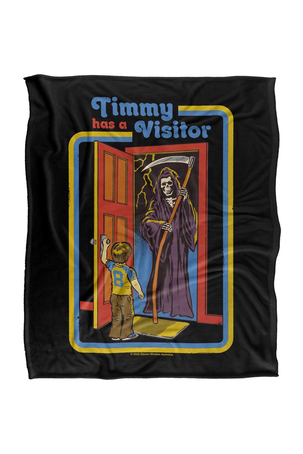 Steven Rhodes Timmy Has A Visitor Silky Touch Super Soft Throw Blanket