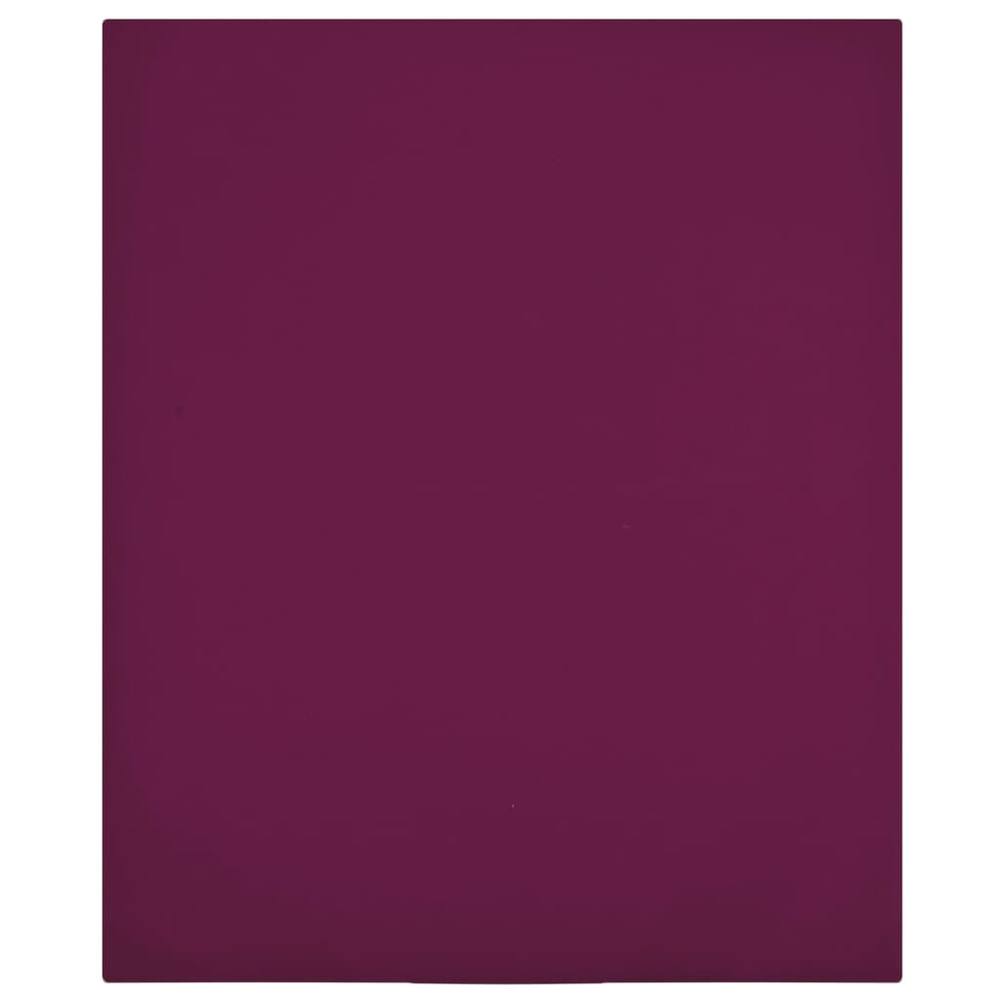 Berkfield Home Jersey Fitted Sheets 2 pcs Bordeaux 180x200 cm Cotton in Burgundy