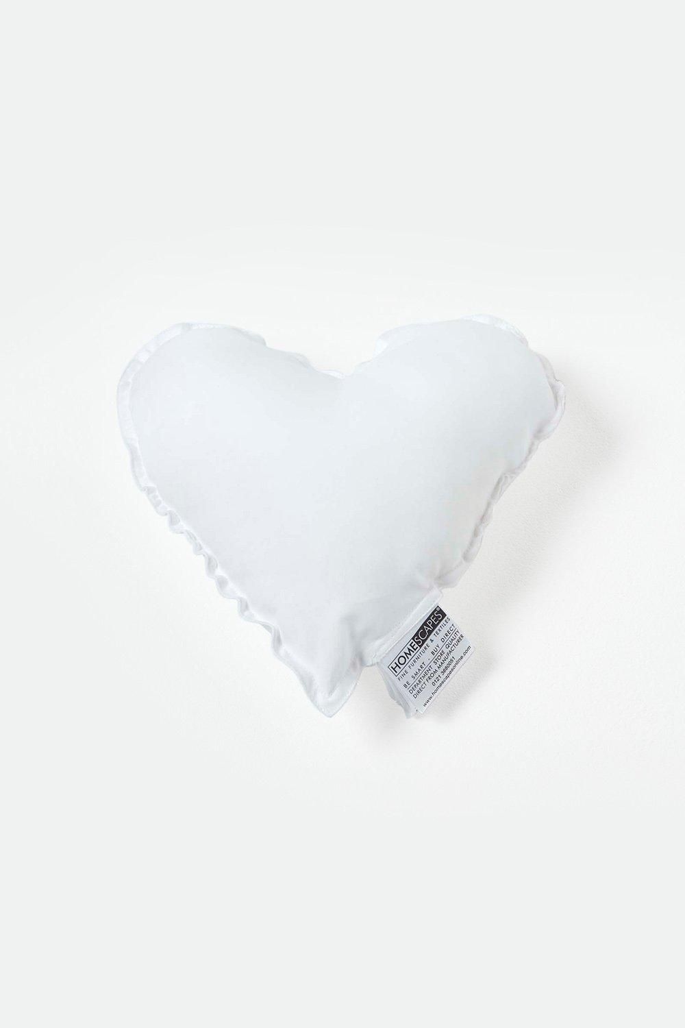 Homescapes Super Microfibre Heart Shaped Cushion Pad - Cushion Filler & Inserts in White 4