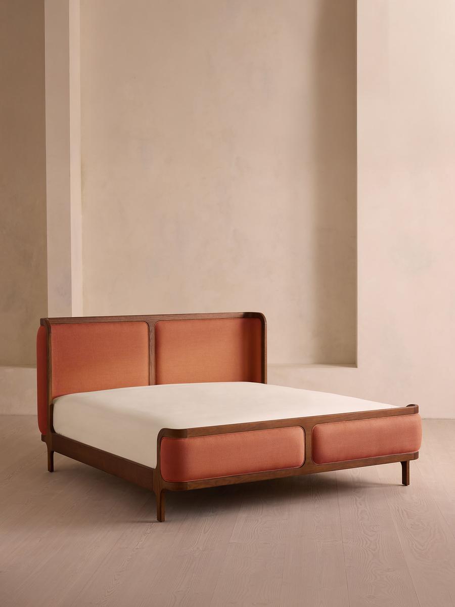 Belsa Bed, Emperor, Linen, Antique Rose