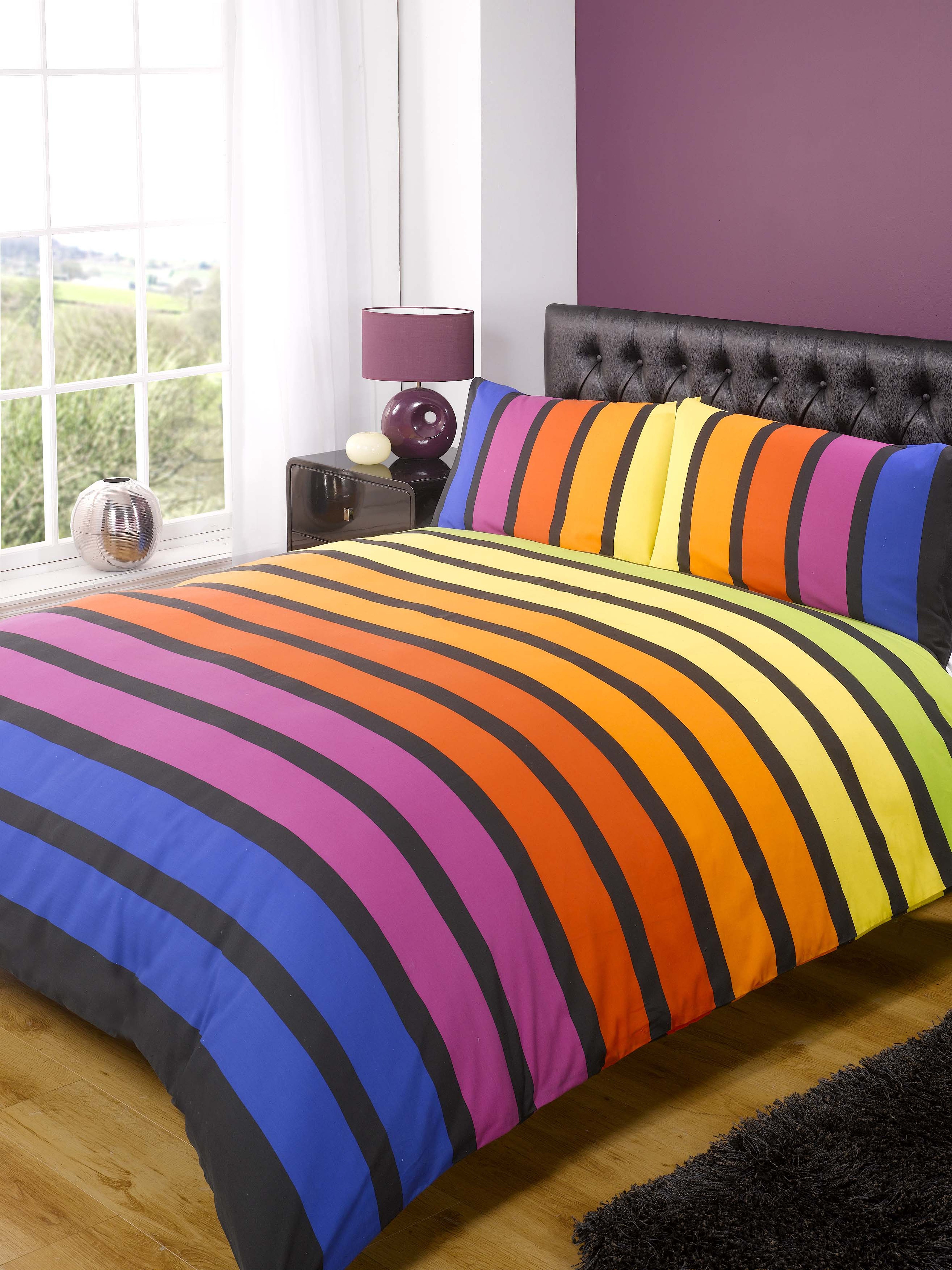Rapport Home Soho Stripe Polycotton Duvet Cover Set with Pillowcase
