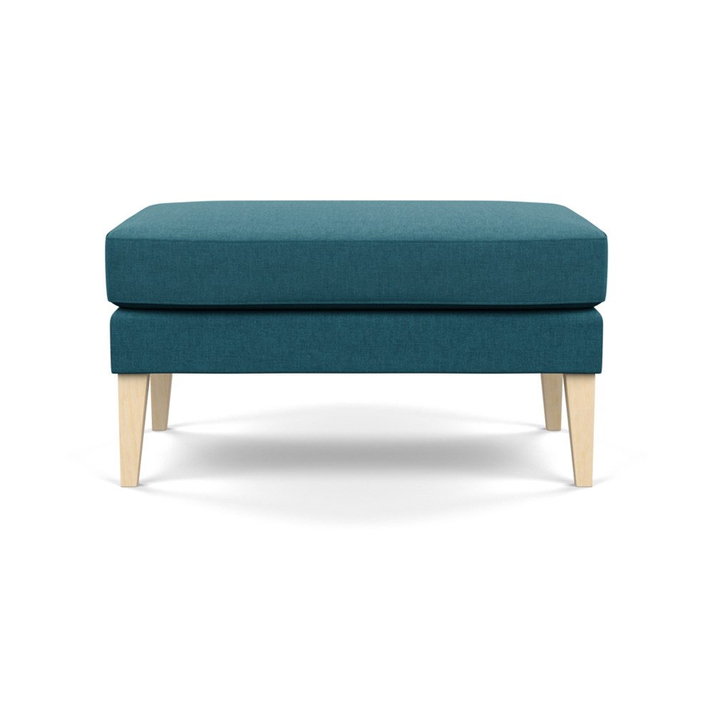 Heal's Richmond Ottoman Brushed Cotton Cadet Natural Feet