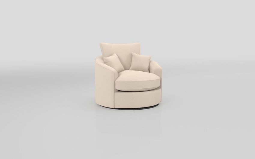 White Fabric Paisley Twister Chair