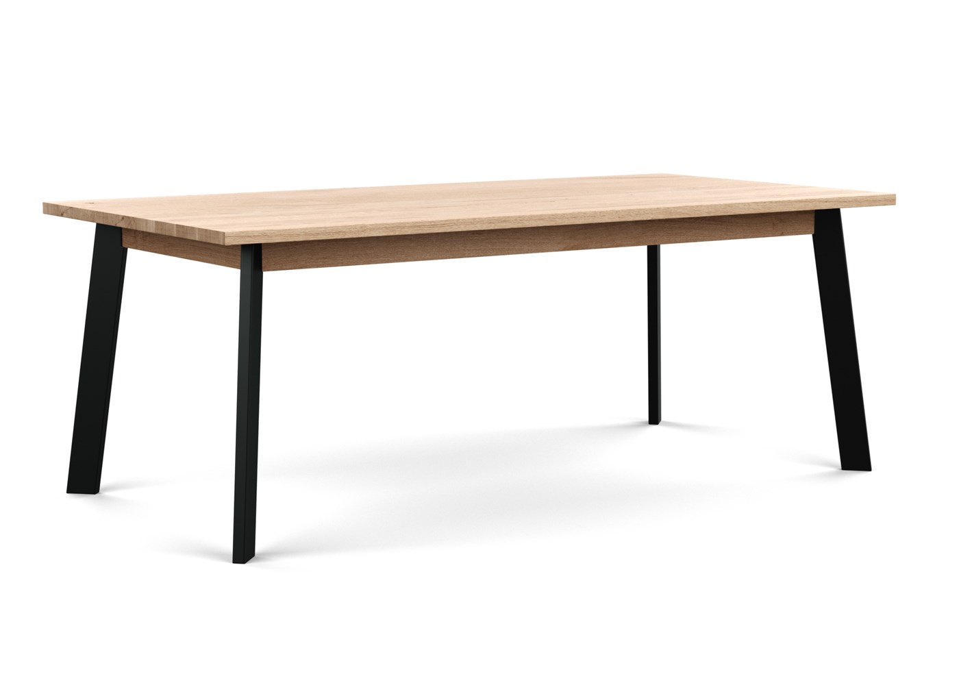 Heal's Nova Extending Dining Table White Oiled Oak L200 + 50cm x2