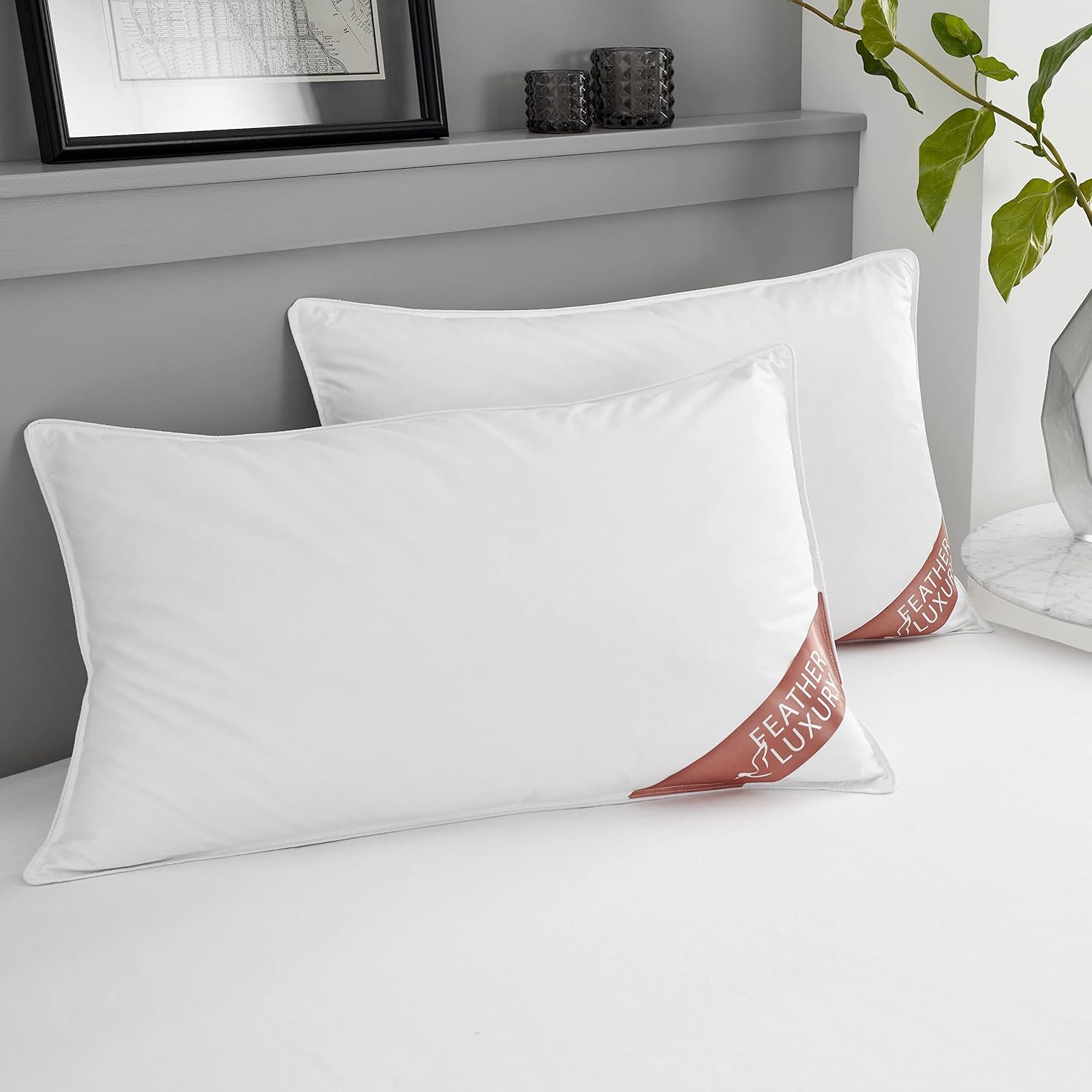 GAVENO CAVAILIA Duck Feather Pillow in White