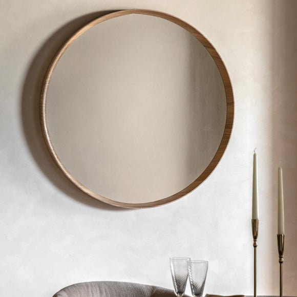 Cedar and Sage Haven Round Wall Mirror