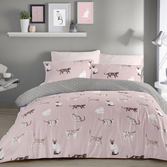 Fusion Cats Reversible Duvet Cover and Pillowcase Set