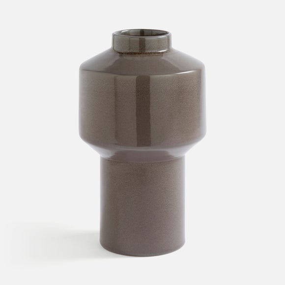 Soft Grey Industrial Ceramic Vase 3