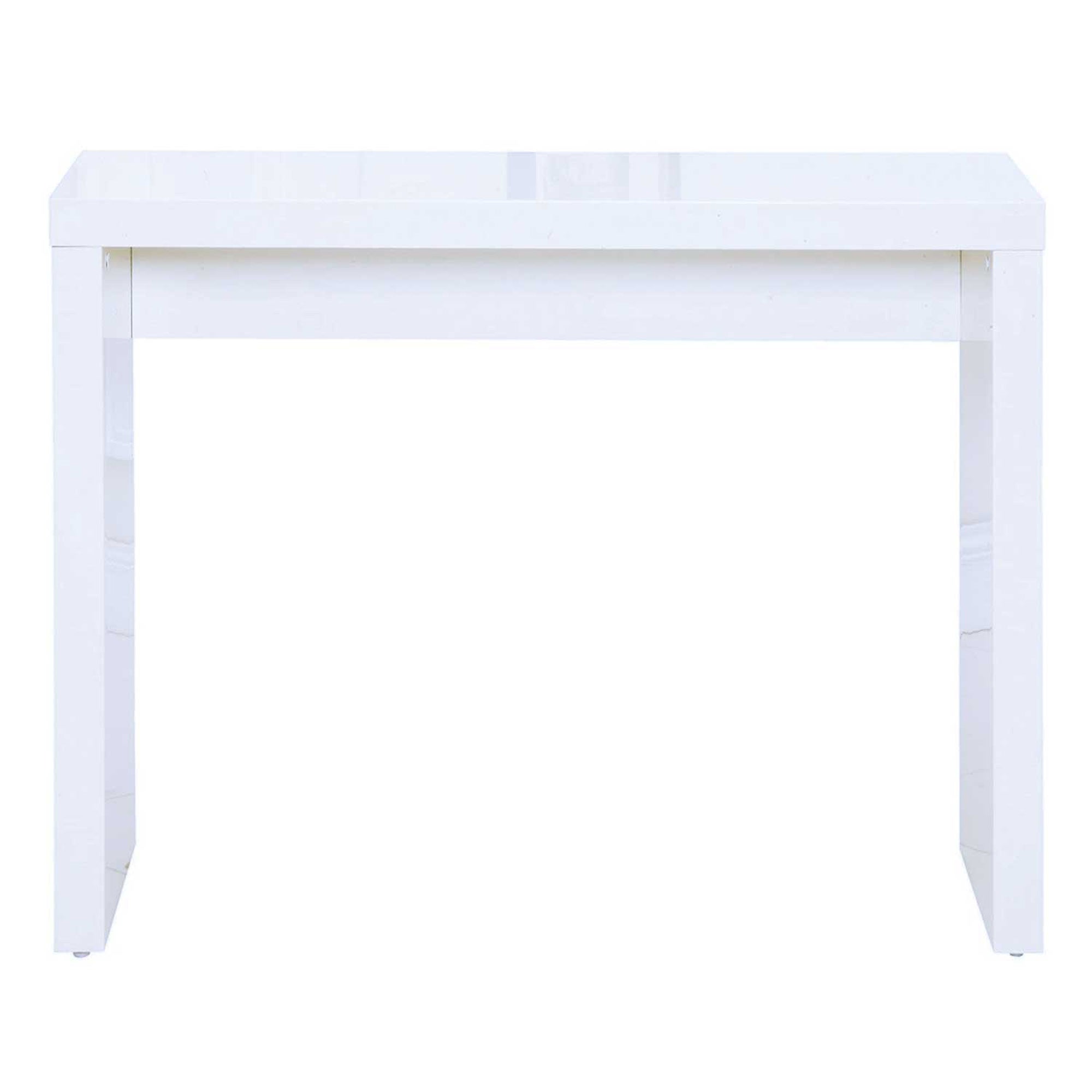 Puro Wooden High Gloss White Console Table White