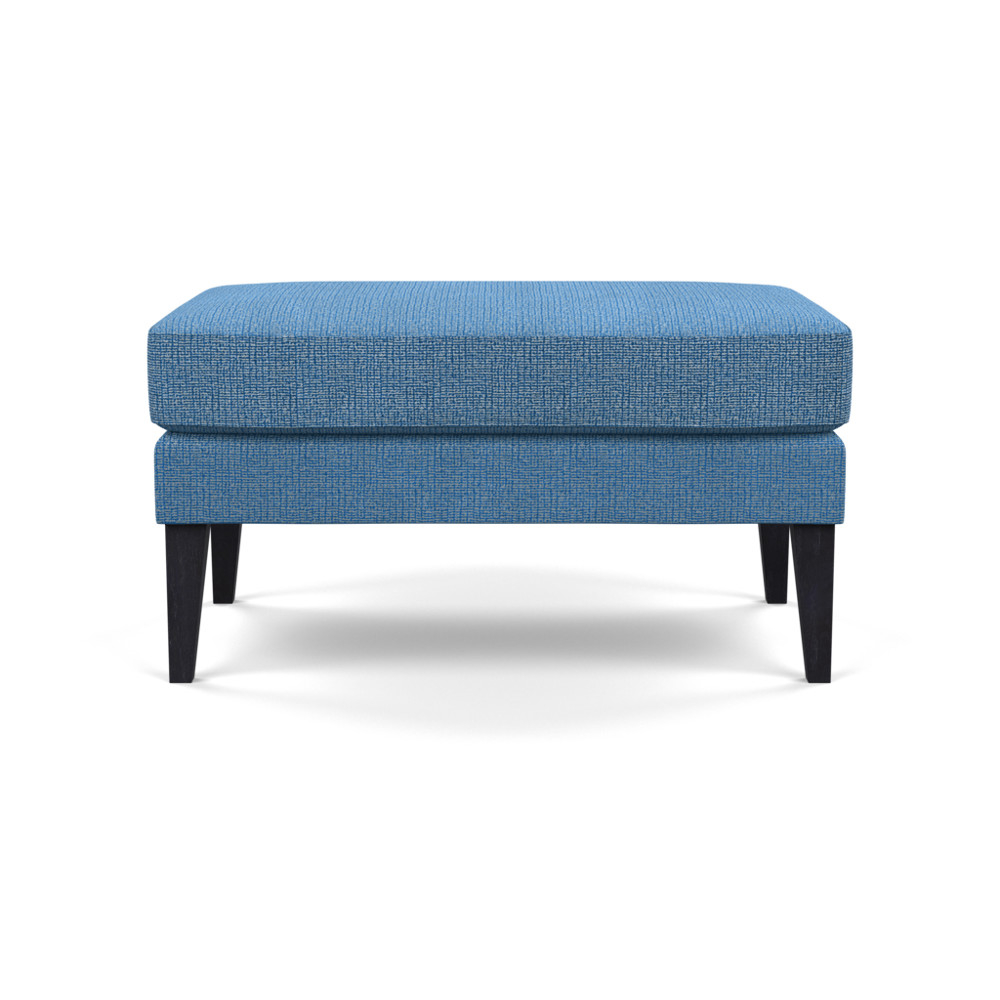 Heal's Richmond Ottoman Tejo Recycled Cobalt Black Feet