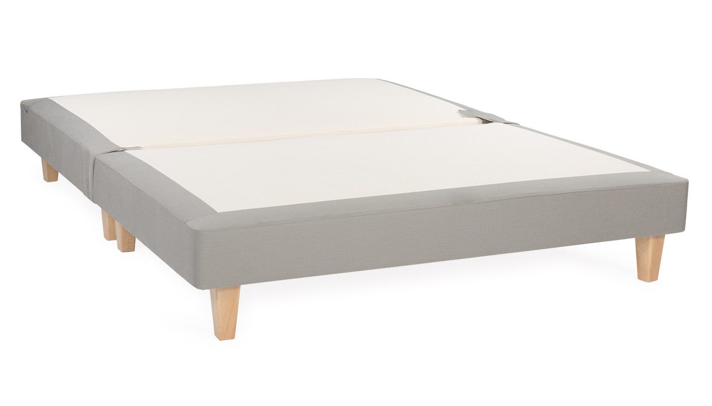 Heal's Heal's Shallow Divan King Cotton Storm Light Turned Solid Wood Feet