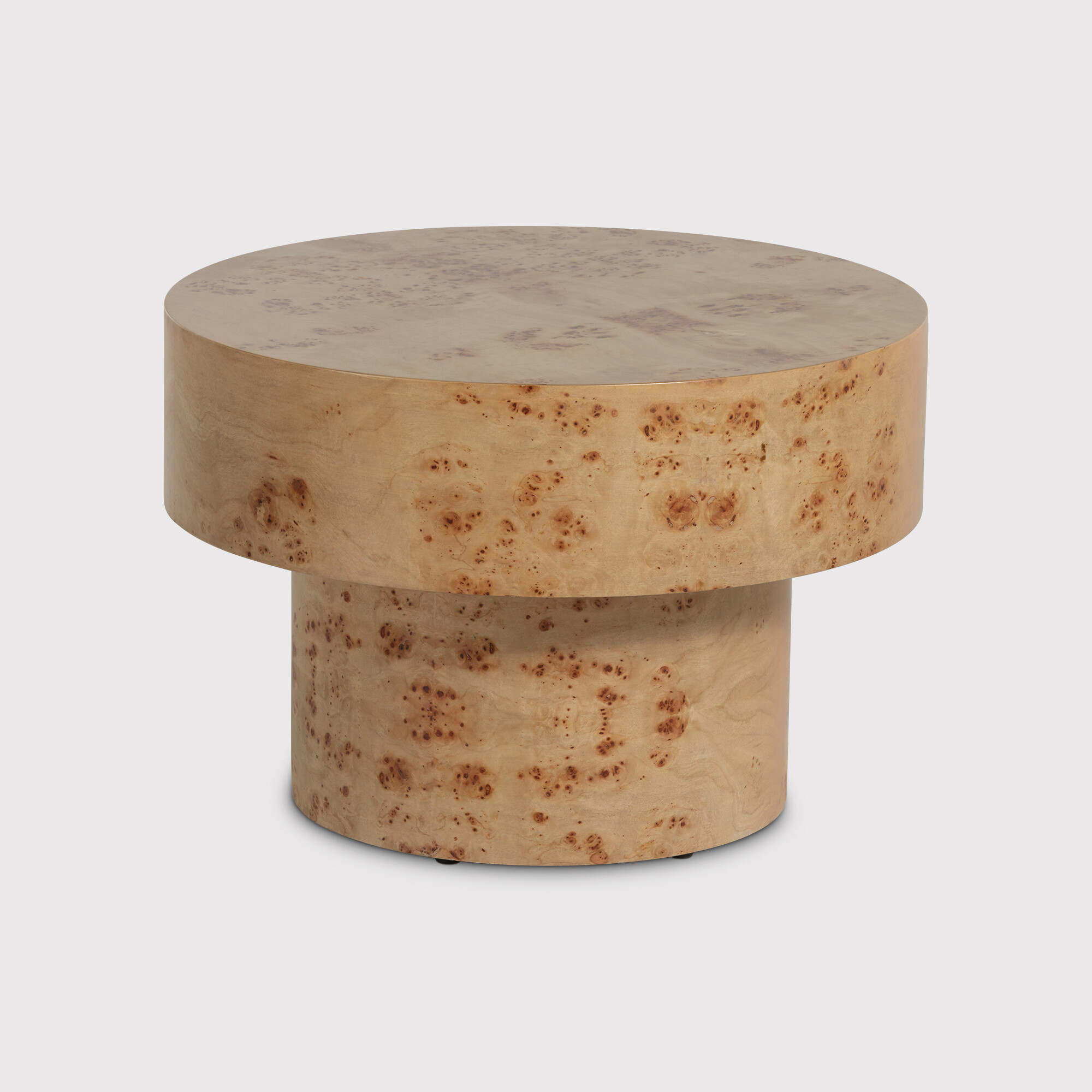 Castile Lamp Table, Round, Neutral Wood | Barker & Stonehouse