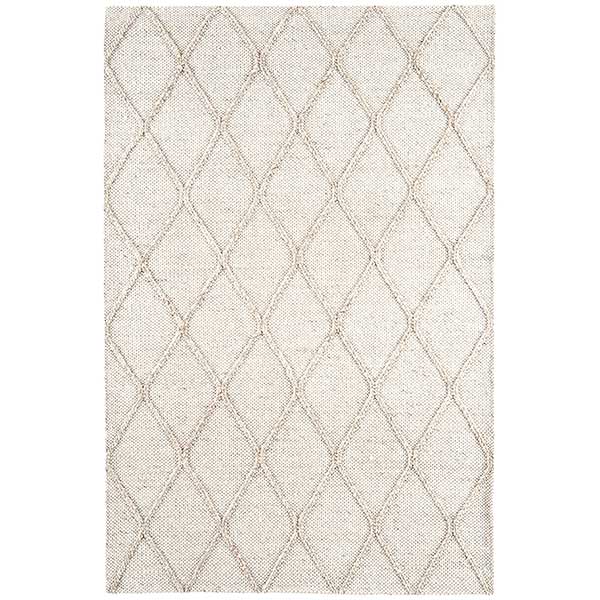 Flori Diamond Hand Woven Rug  Cream