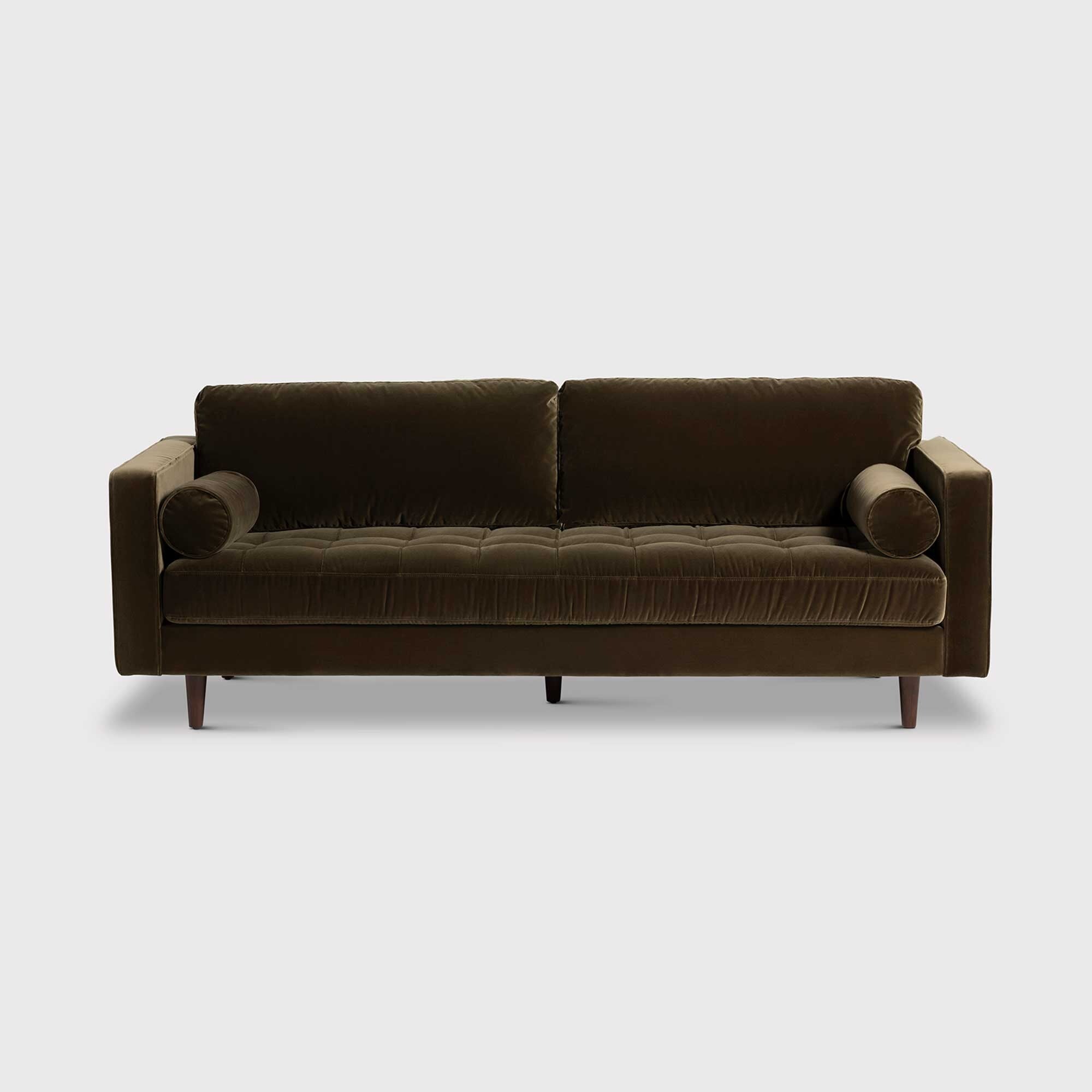 Hemingway 3 Seater Sofa, Green Velvet | Barker & Stonehouse