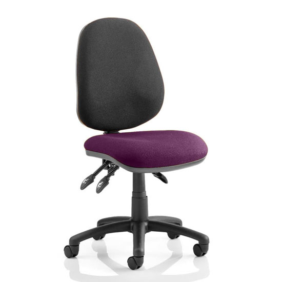 Luna III Office Chair With Tansy Purple Seat No Arms