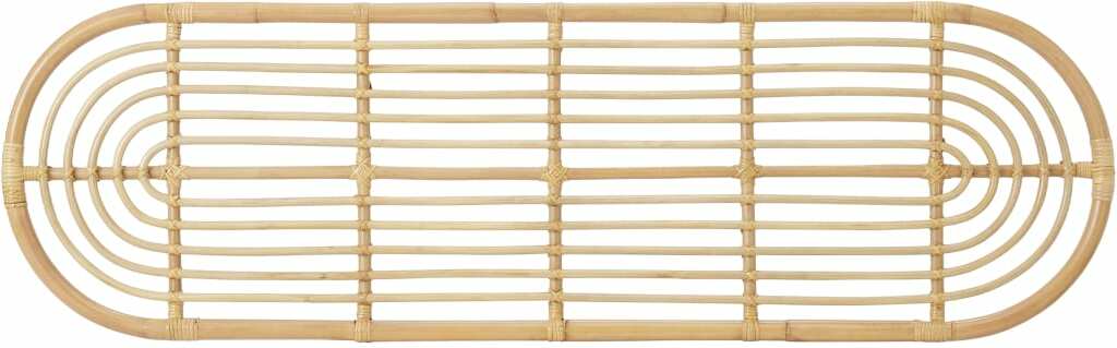 Selin King Size Headboard, Oval, Natural Rattan