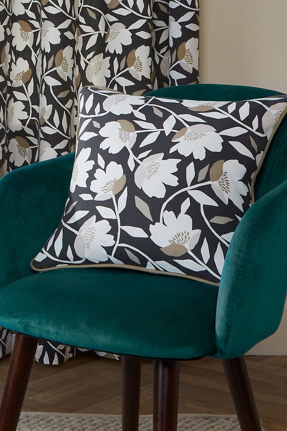 Fusion 'Luna' 100% Cotton Filled Cushion in Black
