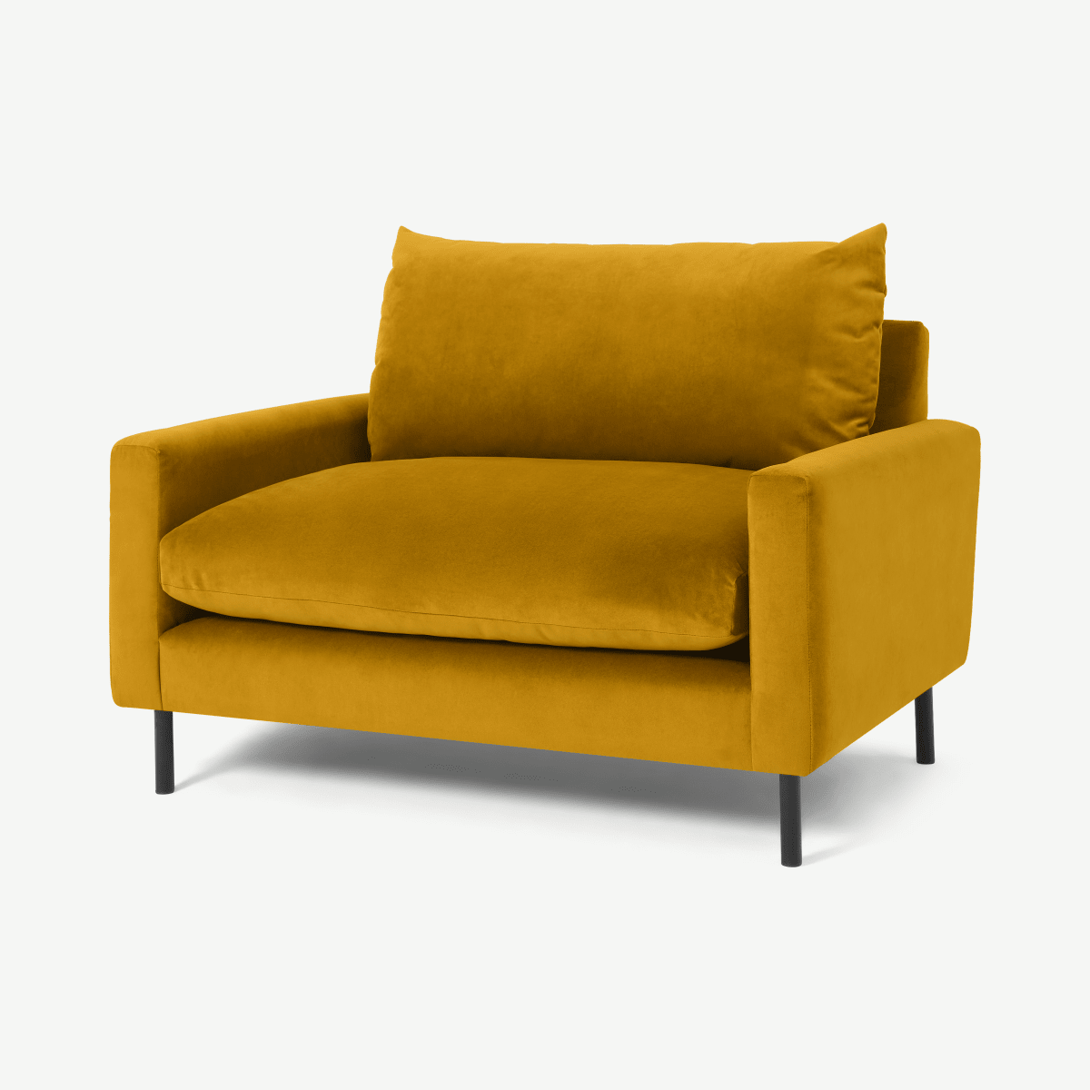 Russo Loveseat, Mustard Recycled Velvet