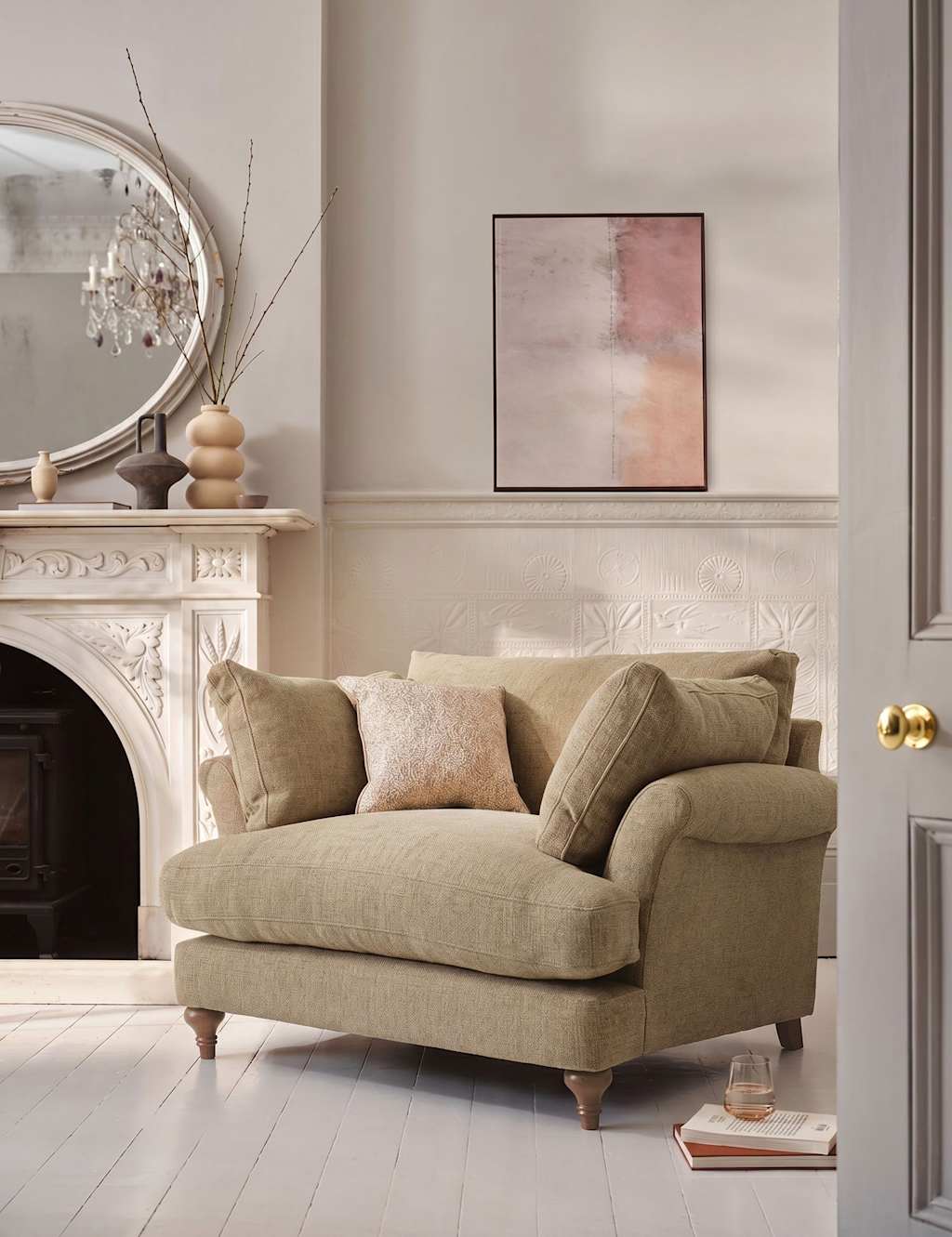 BARKER AND STONEHOUSE Isla Snuggle Chair Khaki