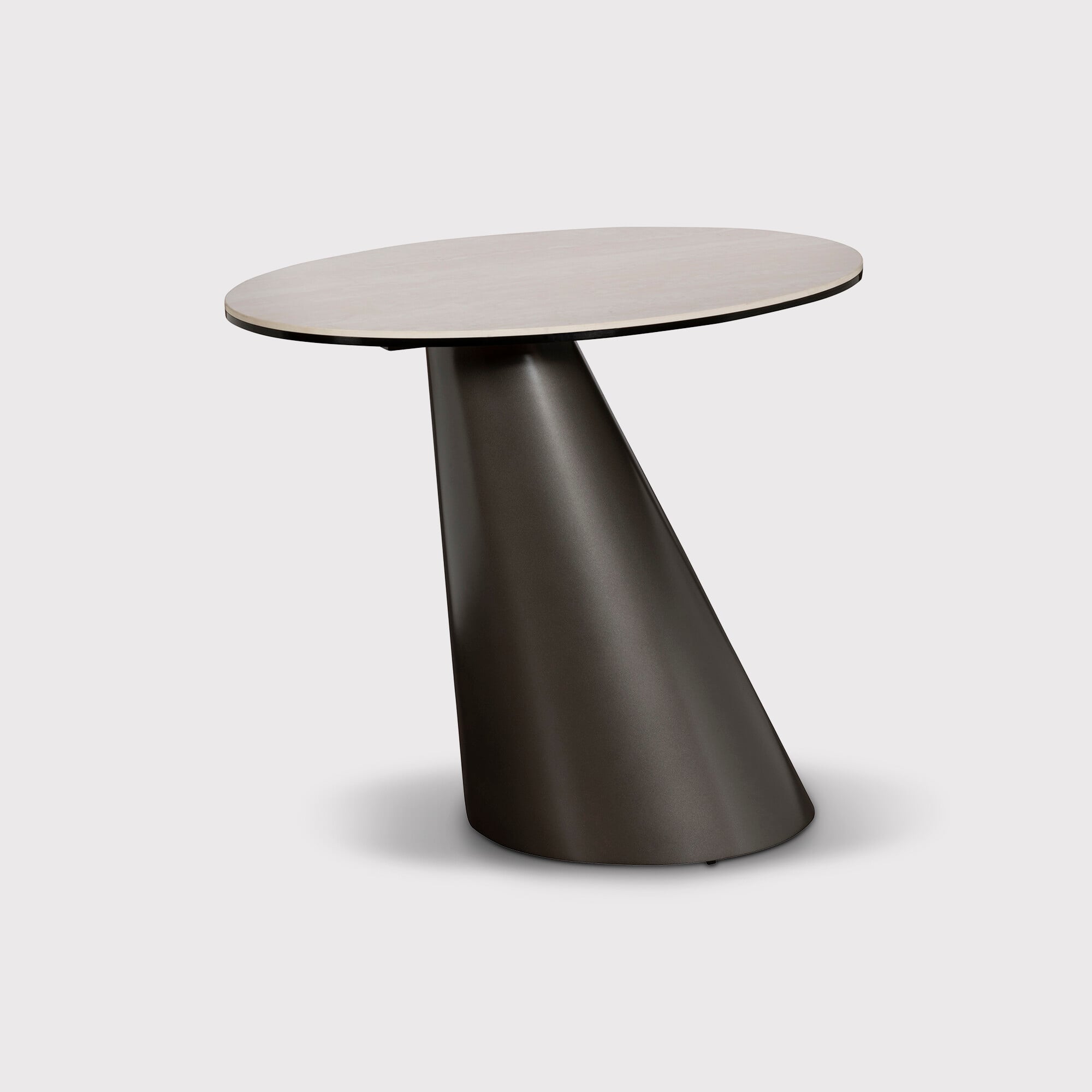 Halcyon Lamp Table 61x40x51.5 cm, Round, White Ceramic | Barker & Stonehouse