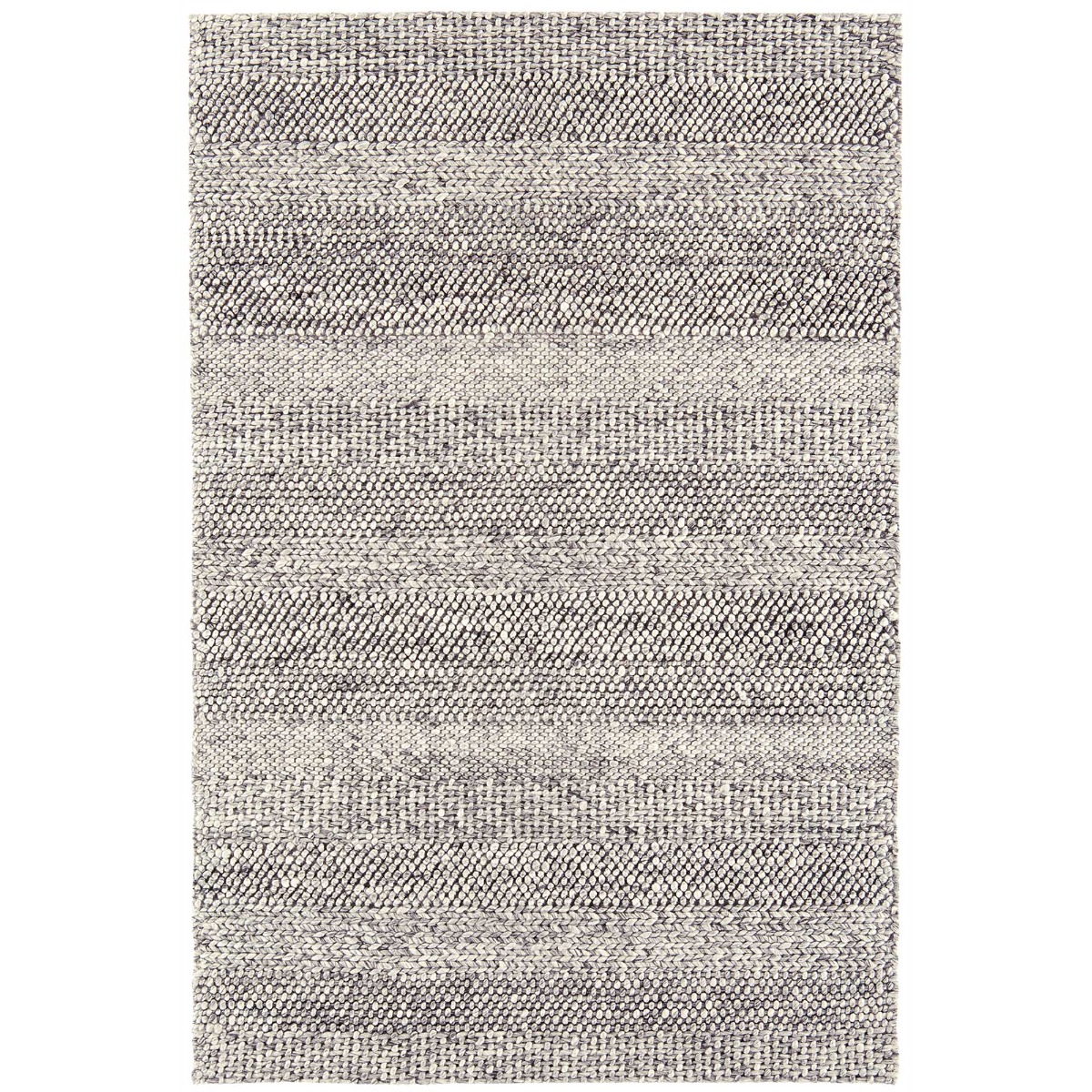 Flori Stripe Rug, Grey Marl