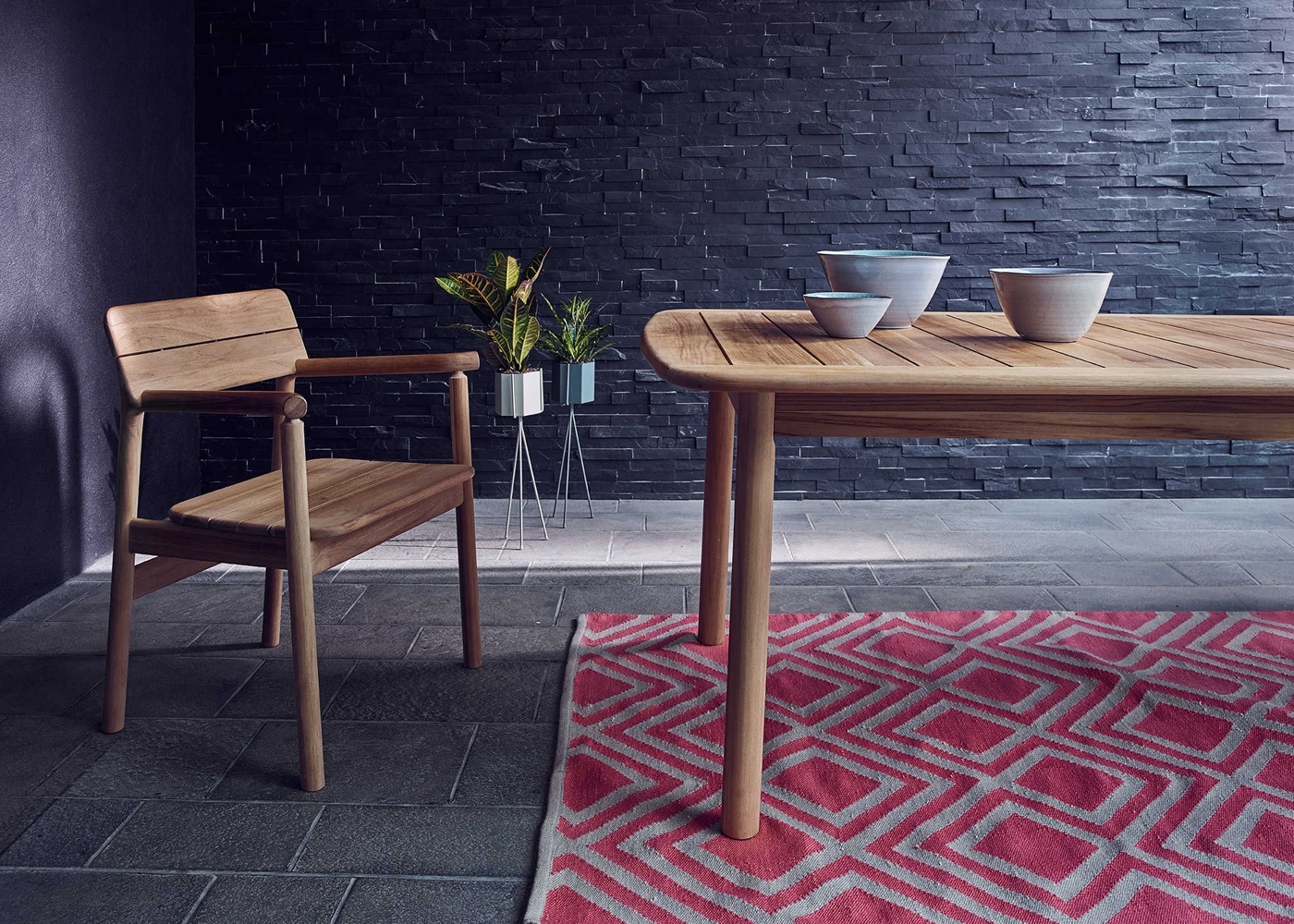 Case Tanso Teak Garden Rectangular Dining Table