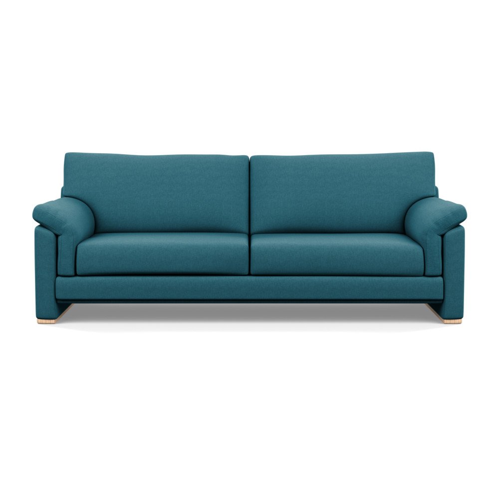 Heal's Paris 4 Seater Sofa Brushed Cotton Cadet Natural Feet