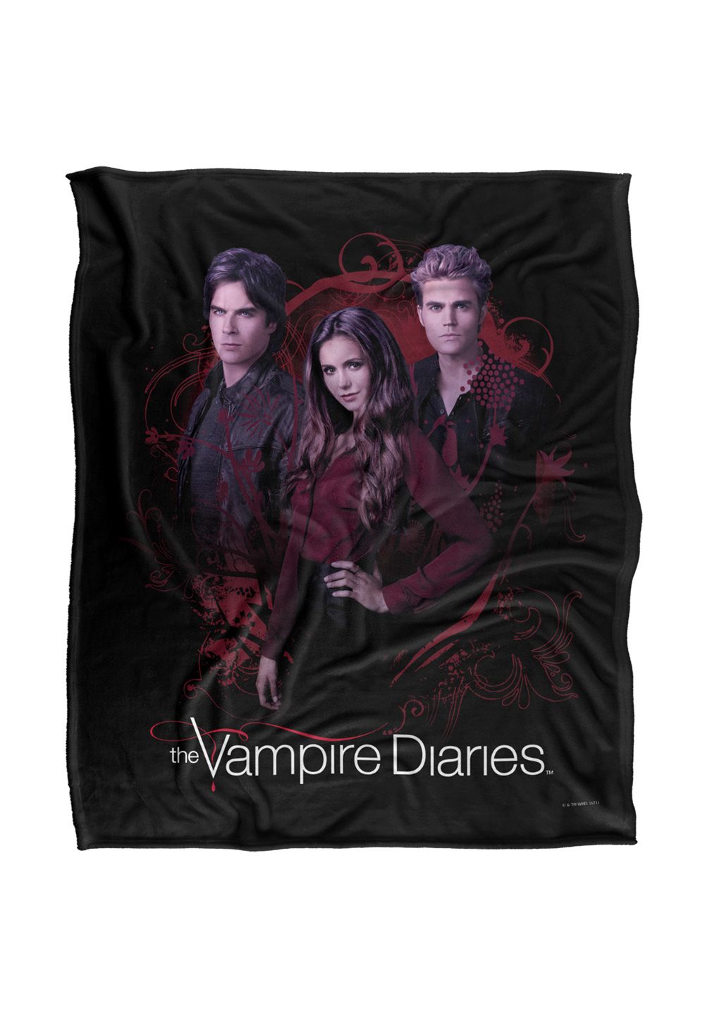 Warner Brothers Vampire Diaries Company of Three Silky Touch Super Soft Throw Blanket in White