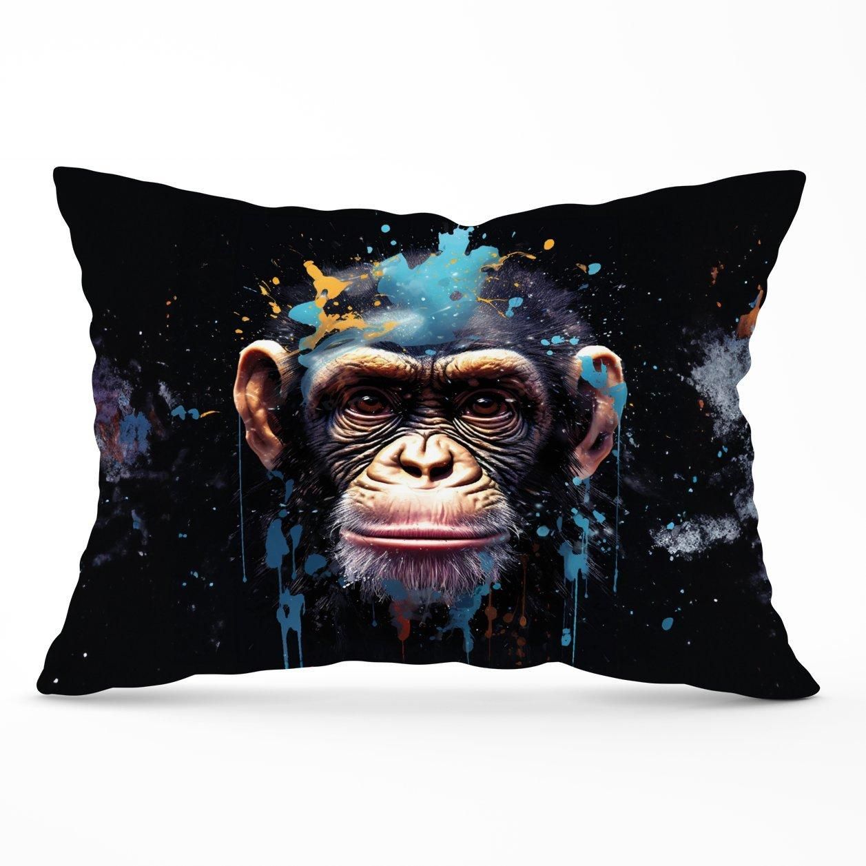Warren Reed - Designer Monkey Face Splashart with Blue Cushions