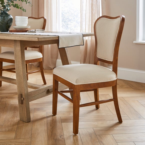 Betty Dining Chair, Tiny Stripe Fabric