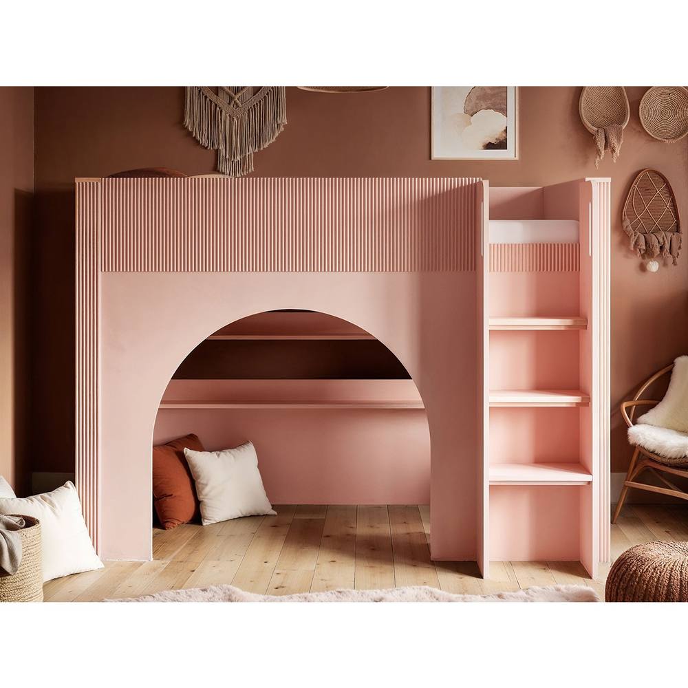 Flair Kaska Mid Sleeper with Ribbed Panel in Pink