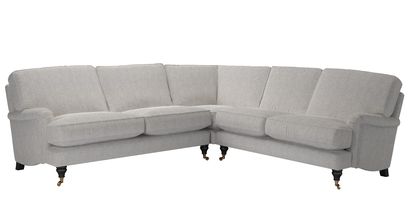 Bluebell Asym. Crn: LHF 2.5 Seat w RHF 2 Seat in Rye Baylee Viscose Linen - sofa.com