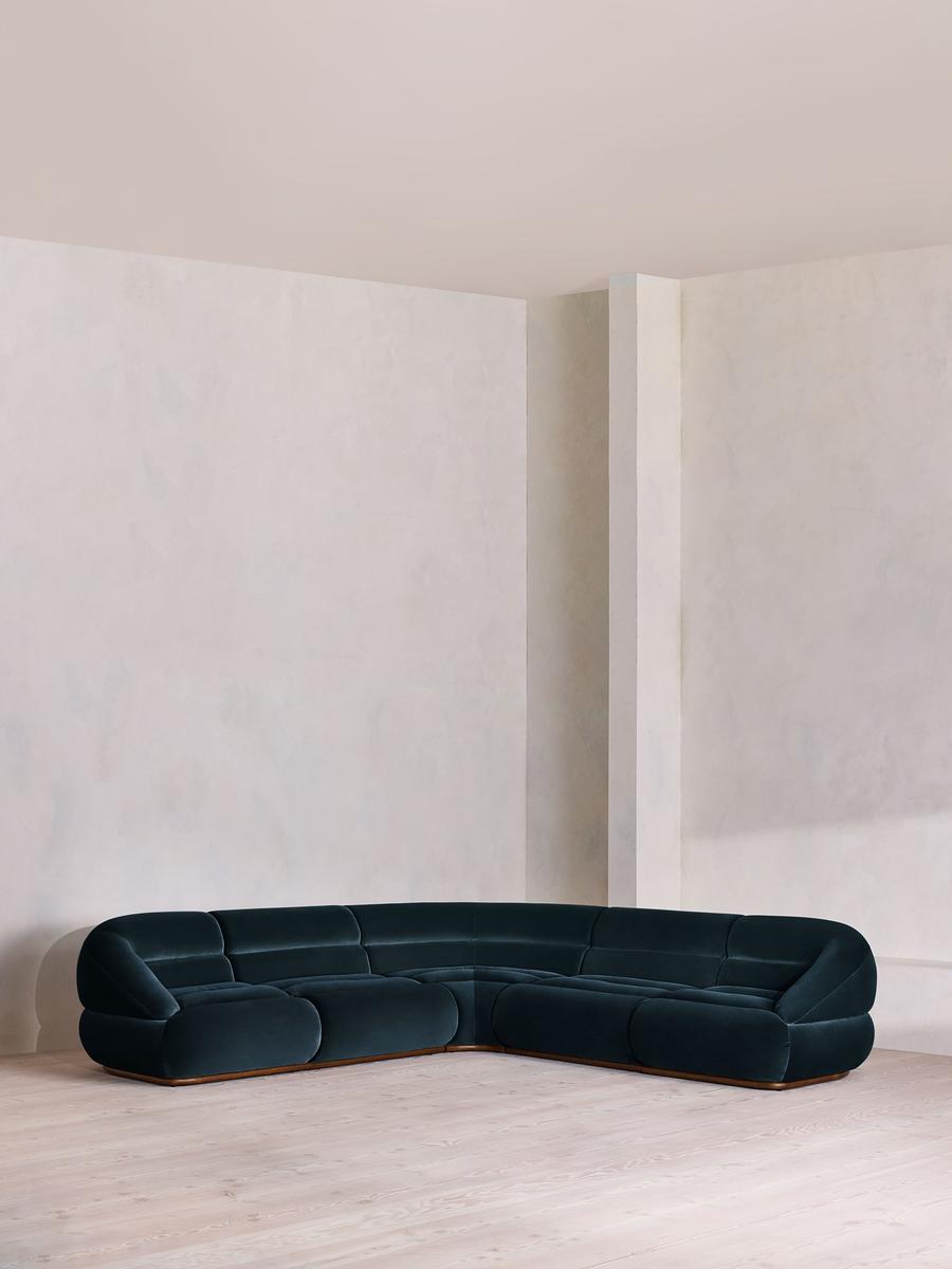 Edison Modular Sofa, Corner Sofa, Velvet, Royal Blue