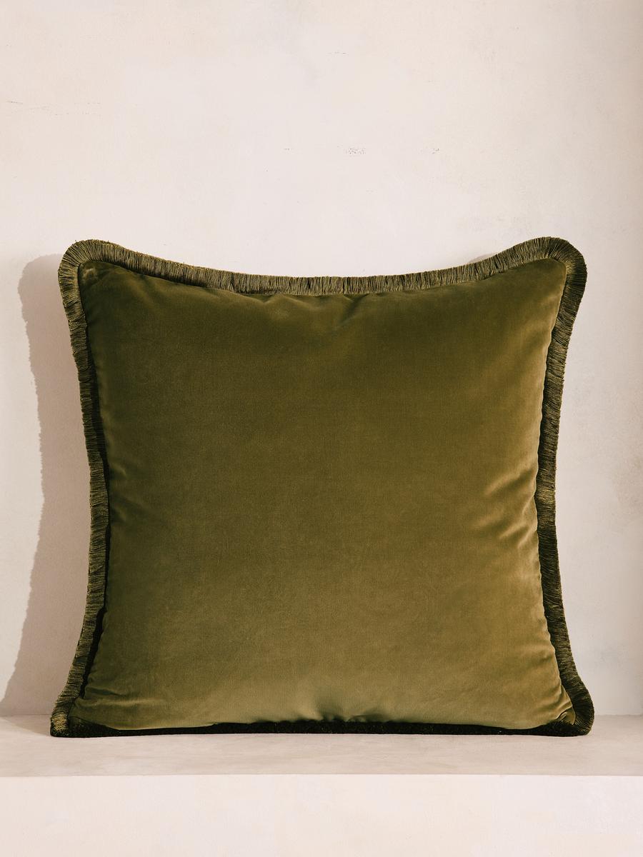 Margeaux Square Cushion, Olive