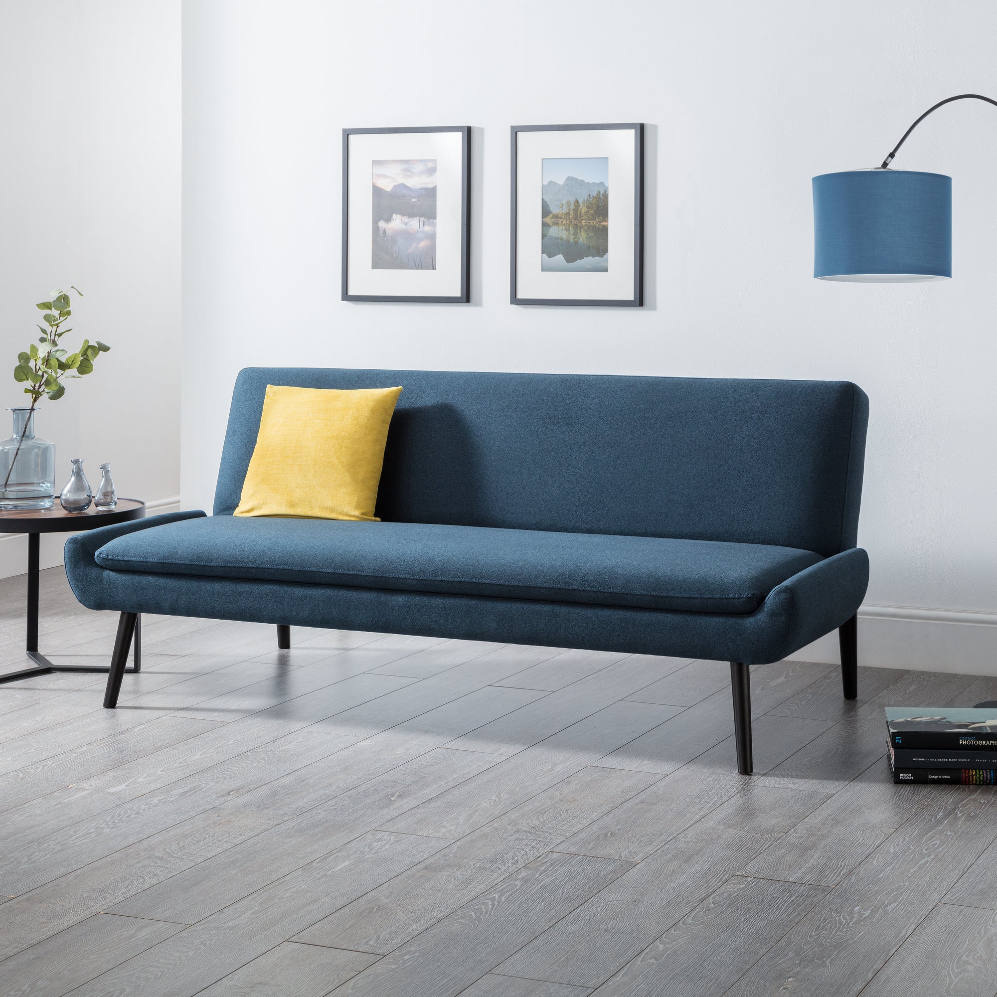 Gaudi Linen Clic Clac Sofa Bed Blue