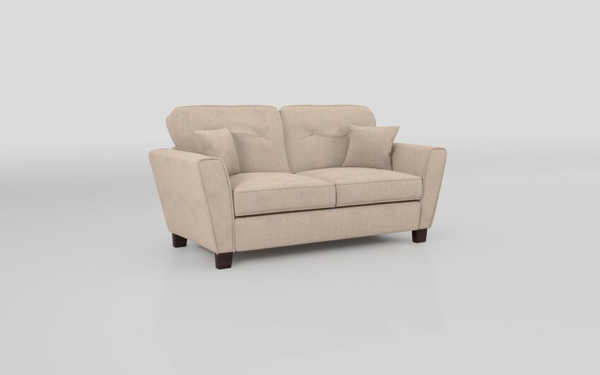 Brown Fabric Paisley 2 Seater Sofa