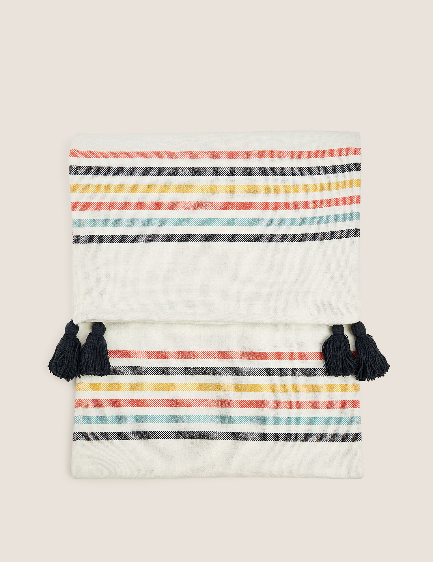 M&S Pure Cotton Striped Throw