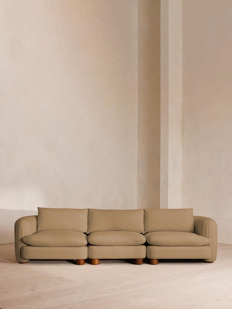 Vivienne Modular Sofa, Four Seater, Linen, Wheat