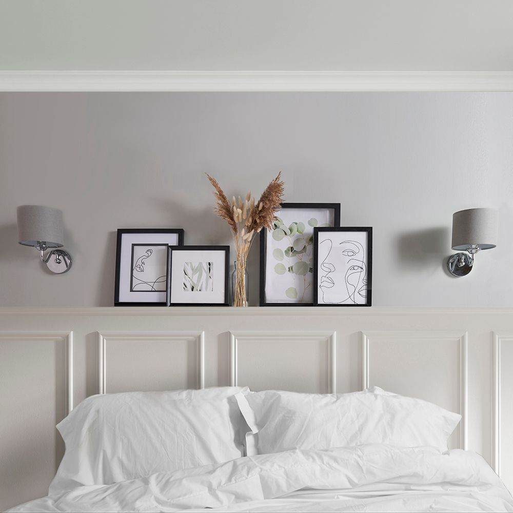 ValueLights Rocha Pair of Silver Indoor Wall Lights