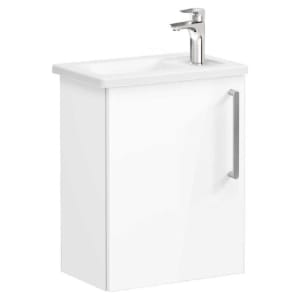 VitrA Avery Gloss White Wall Hung Cloakroom Vanity Unit & Basin - 575 x 450mm