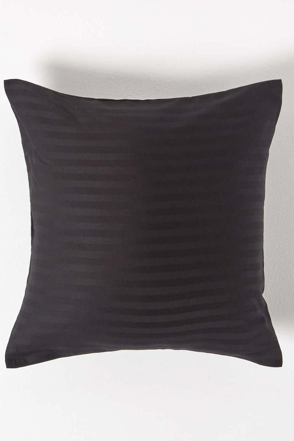 Homescapes Continental Egyptian Cotton Pillowcase 330 TC, 40 x 40 cm in Black