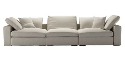 Long Island 3 Seat Sofa in Canvas Pure Belgian Linen - sofa.com