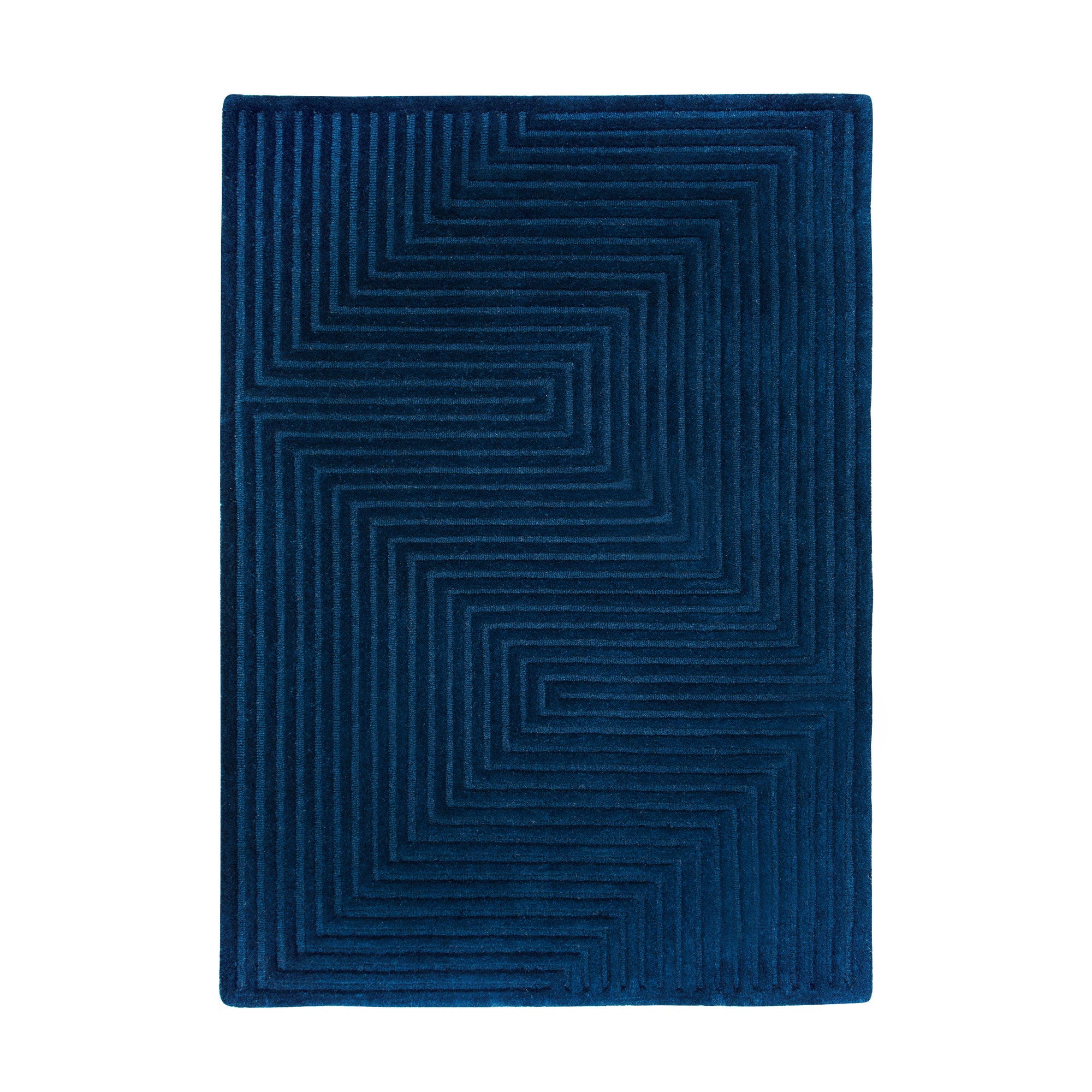 Maze Wool Rug Maze Navy