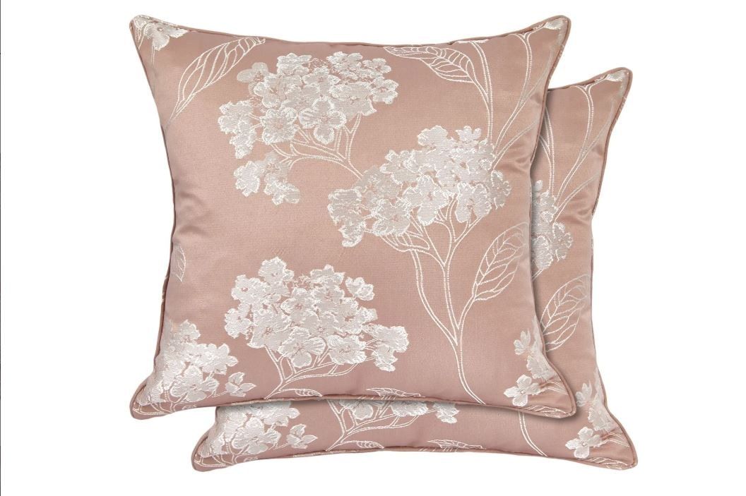 New Edge Blinds English Garden Cushion Cover in Pink
