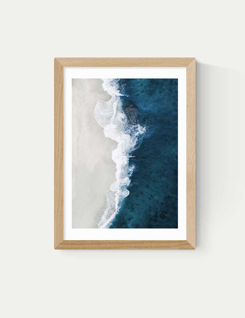East End Prints Ocean Aerial Framed Art Print Natural