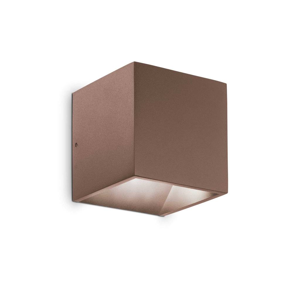Netlighting Rubik Integrated LED Outdoor Up Down Wall Lamp Coffee 730Lm 4000K IP54 in Brown