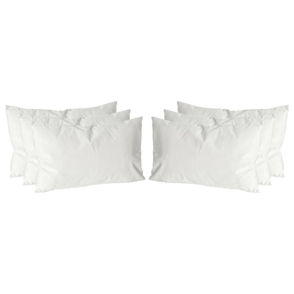 Nicola Spring Rectangle Velvet Cushions - 60cm x 40cm - Pack of 6 in Cream