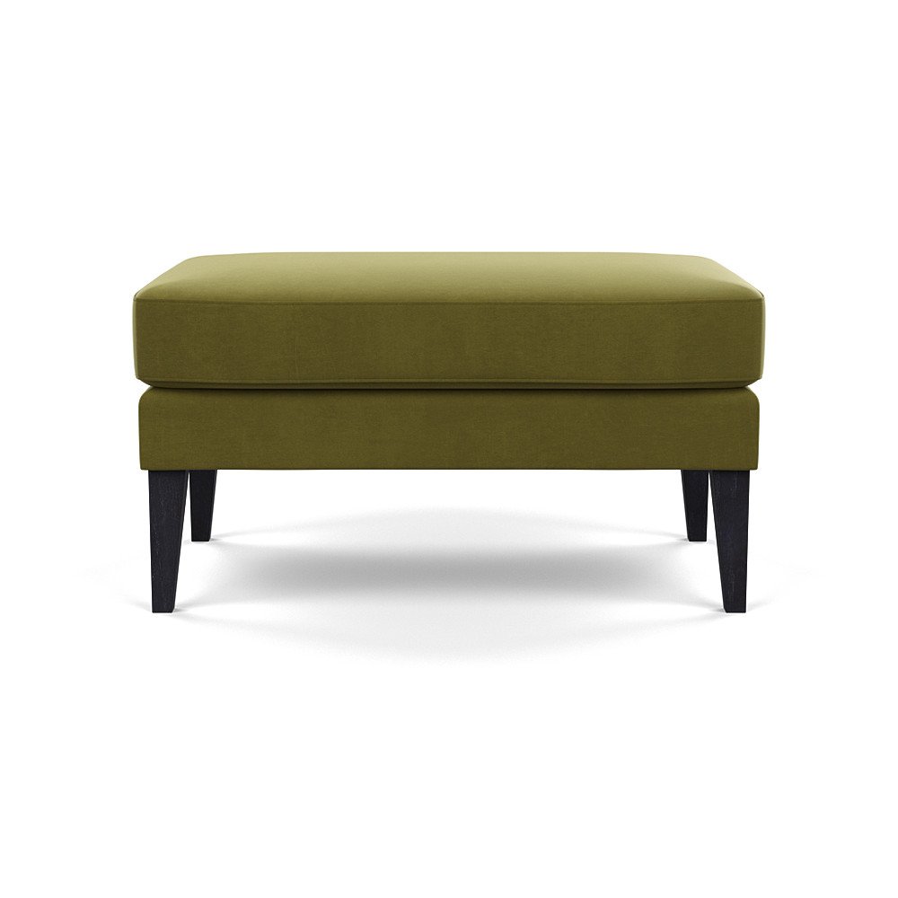 Heal's Richmond Ottoman Smart Velvet Artichoke Black