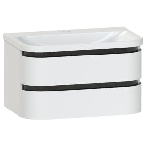 Duarti by Calypso Berrington White Sheen Vanity with Whitley Basin - 800mm