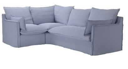 Isaac Asym: LHF Single w RHF 2 Seat Sofa Bed in Uniform House Basket Weave - sofa.com